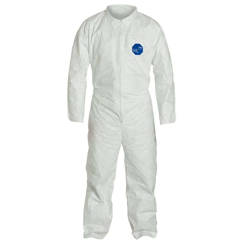 TY120S Series Coverall with Zipper Front and Open Wrists and Ankles, White, 4XL, 25 per Case